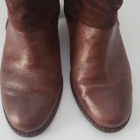 ELITES/ Walking Ankle Boots, Brown Leather with Suede, Size 7M - Picture 10 of 14